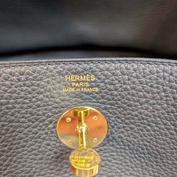 Hermes Black Taurillon Clemence Leather Lindy 26 - Picture 9 of 16